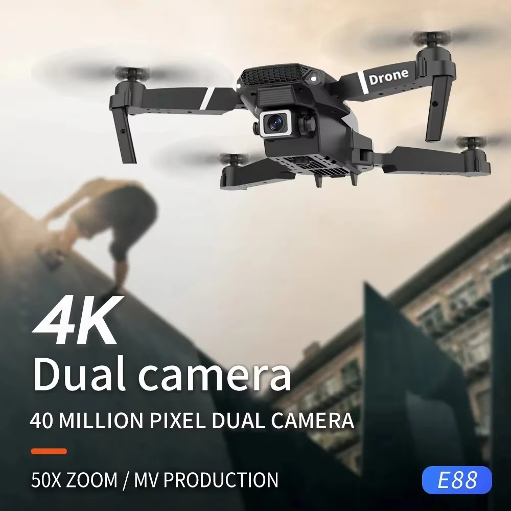 طائرة بدون طيار E88 Pro الجديد - مراجعة Drone E88 Rc Quadcopter وسعره